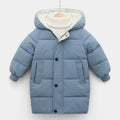 Kids Jackets Baby Boys Thicken Jackets Winter Girls Hooded Coats for 2-10Yrs Teen Children Long Outerwear Kids Thick Snowsuit