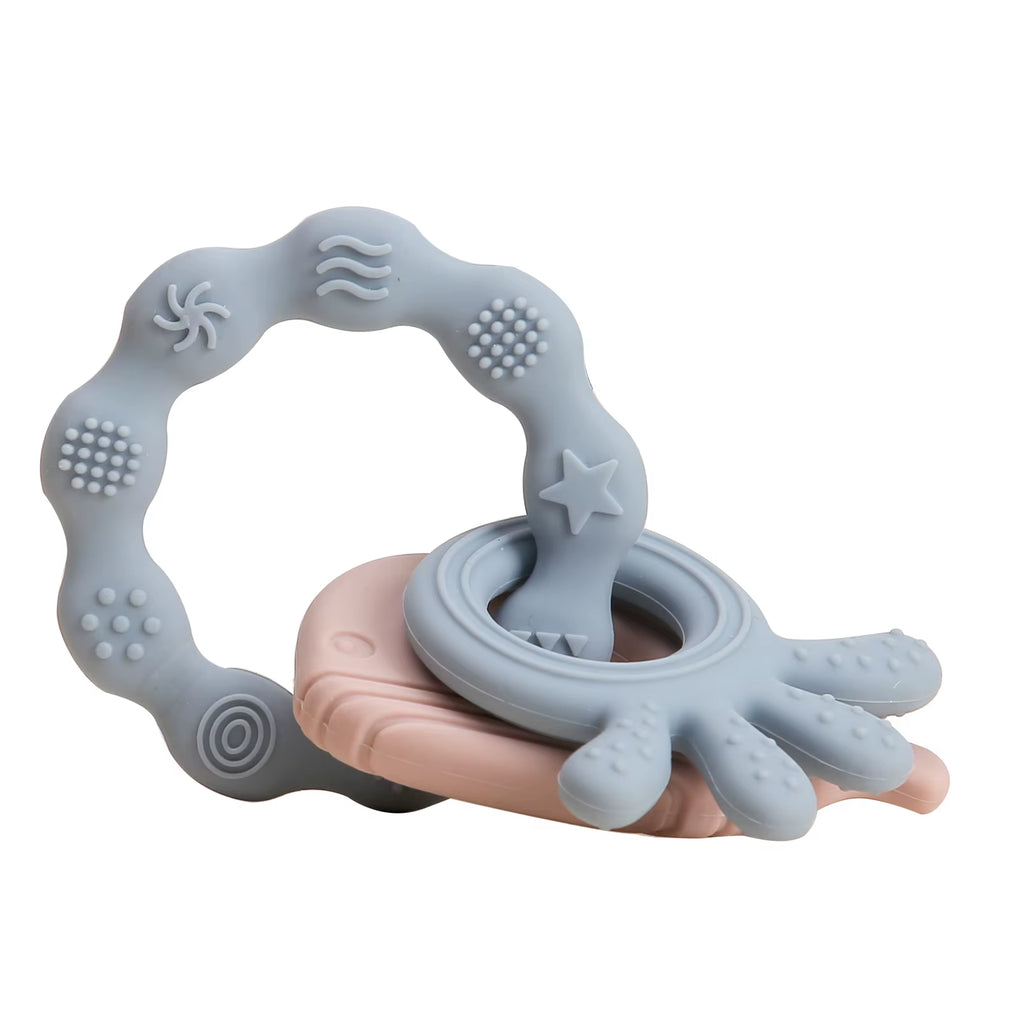 Baby Toys Silicone Anxiety Teethers Animal Bracelet Baby Toys 0 12 Months Cartoon Rattles Mobiles for Babies Silicone Teethers