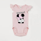 2Pcs Mickey Mouse Donald Duck Printed Baby Rompers Summer Cute Infant Boy Girl Bodysuits Cotton Baby Clothes for 1-18Months