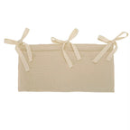 Baby Crib Storage Bag Cotton Double Pouch Newborn Bed Headboard Organizer for Kids Baby Bedding Diaper Toys Bag