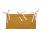 Baby Crib Storage Bag Cotton Double Pouch Newborn Bed Headboard Organizer for Kids Baby Bedding Diaper Toys Bag