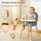 Baby Montessori Toy Wooden Five-In-One Mushroom Castle Stacking Puzzle Toy Kid Houses Blocks Early Childhood Education Game Gift