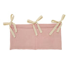 Baby Crib Storage Bag Cotton Double Pouch Newborn Bed Headboard Organizer for Kids Baby Bedding Diaper Toys Bag