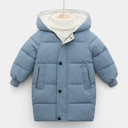 Kids Jackets Baby Boys Thicken Jackets Winter Girls Hooded Coats for 2-10Yrs Teen Children Long Outerwear Kids Thick Snowsuit