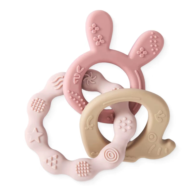 Baby Toys Silicone Anxiety Teethers Animal Bracelet Baby Toys 0 12 Months Cartoon Rattles Mobiles for Babies Silicone Teethers