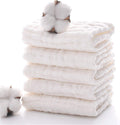 Baby Muslin Washcloths, Natural Cotton, Soft Newborn Face Towel, 5 Pack, 12 X 12 Inches (White)