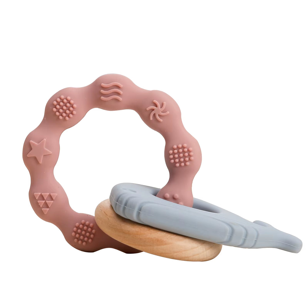 Baby Toys Silicone Anxiety Teethers Animal Bracelet Baby Toys 0 12 Months Cartoon Rattles Mobiles for Babies Silicone Teethers