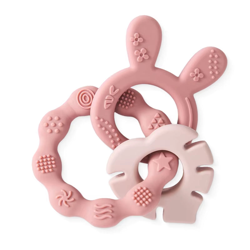 Baby Toys Silicone Anxiety Teethers Animal Bracelet Baby Toys 0 12 Months Cartoon Rattles Mobiles for Babies Silicone Teethers