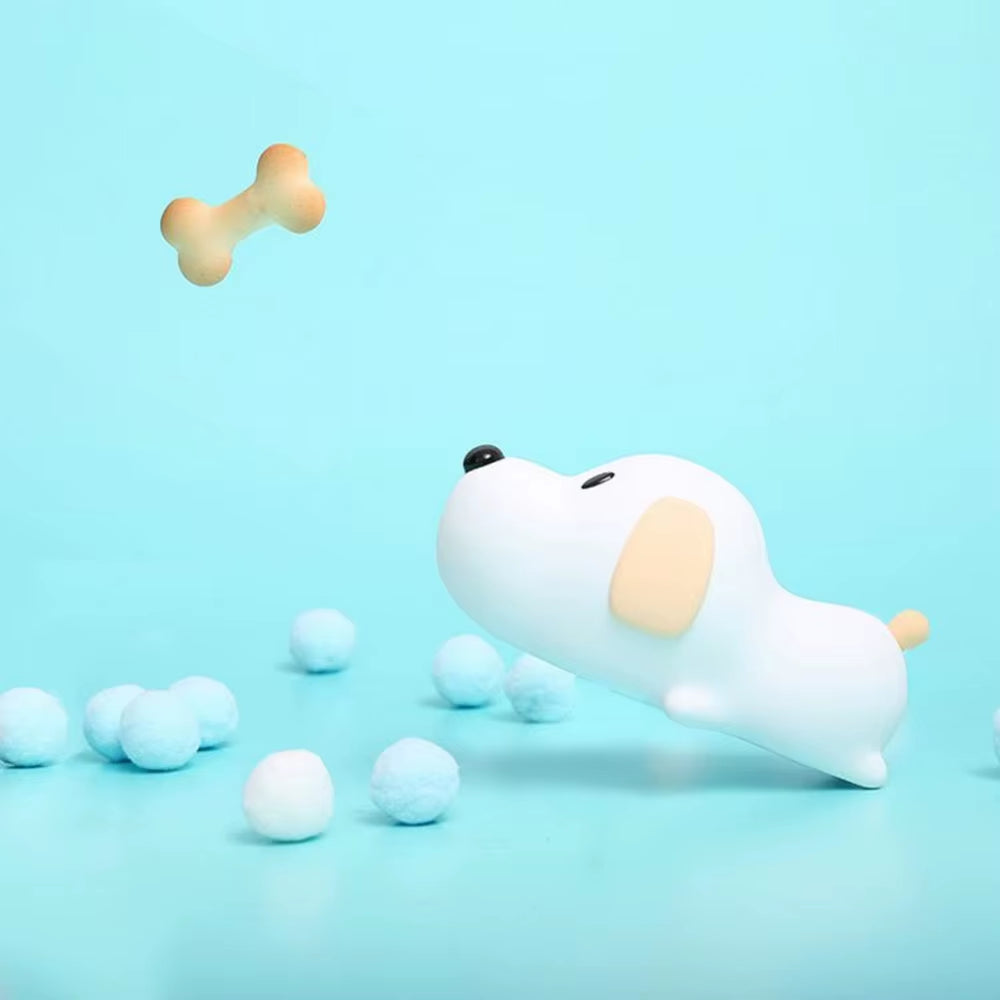 Dog LED Night Light Touch Sensor 2 Colors Dimmable Timer Rechargeable Silicone Puppy Lamp for Children Baby Toy Christmas Gift
