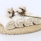 Baby Muslin Washcloths, Natural Cotton, Soft Newborn Face Towel, 5 Pack, 12 X 12 Inches (White)