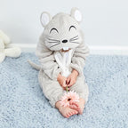 Flannel Hooded Romper | Mouse