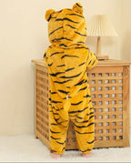 Flannel Hooded Romper | Tiger