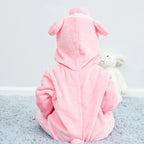 Flannel Hooded Romper | Piglet